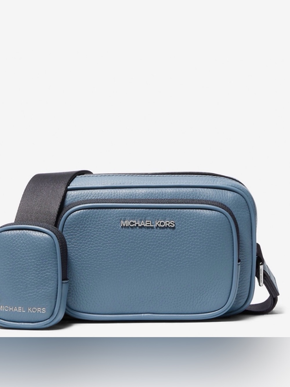 Michael Kors Cooper Double Zip Leather Camera Bag With Pouch NWT